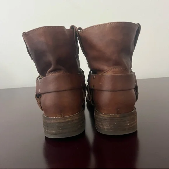 Vintage Frye - Smith Harness Motorcycle Leather Boot - Brown 11 B
